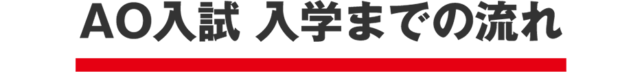 AO入試 入学までの流れ