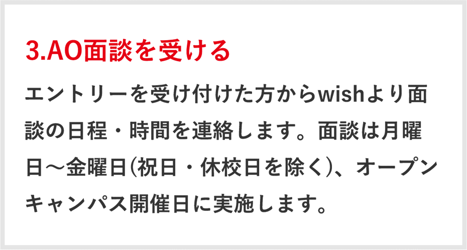 3.AO入試面談